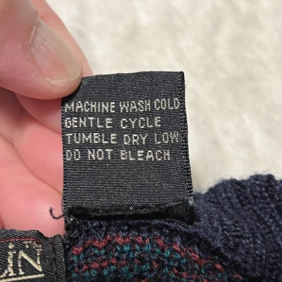 M. Mcmullin Mens Vtg Blue Pullover Sweater Acrylic Wool Blend Sweater Sz L - Picture 6 of 9